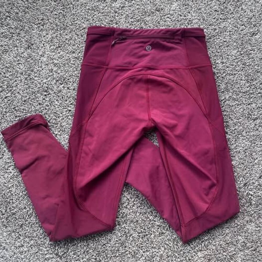 Lululemon Leggings Maroon Red